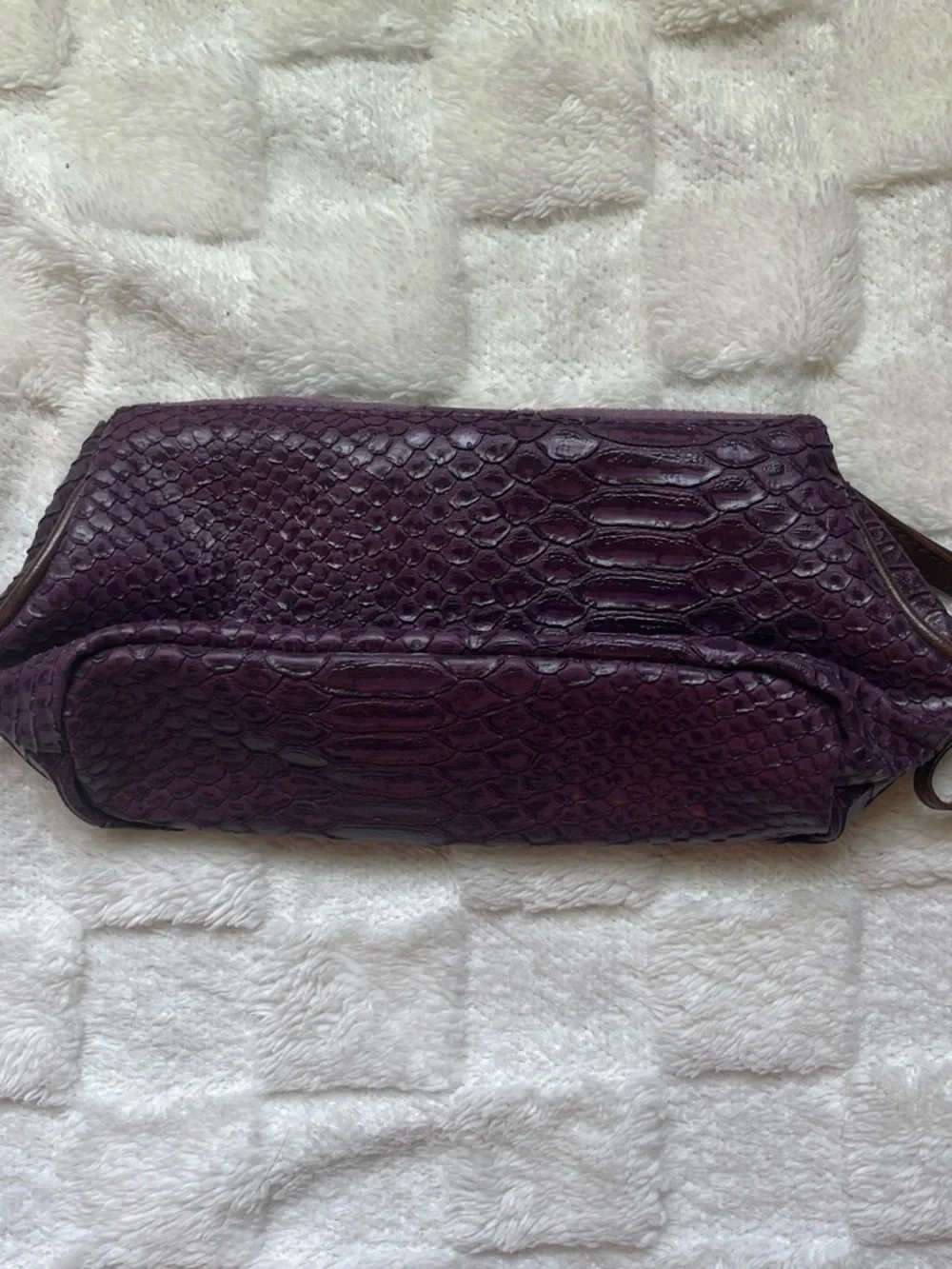 Elizabeth Arden Purple Wristlet Clutch with Brown Trim